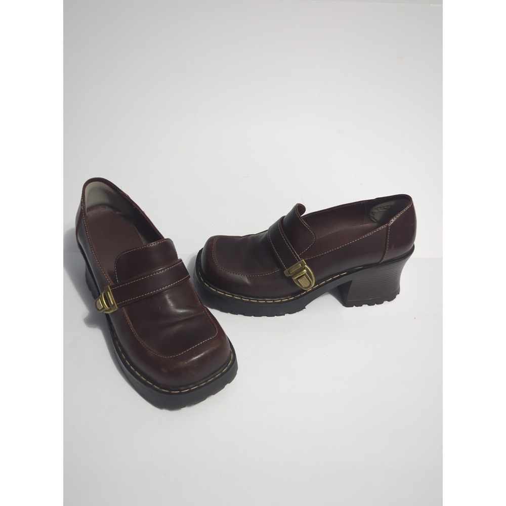 Lower East Side Y2K Chunky Platform Loafers Womens 7.5 dark academia lug sole